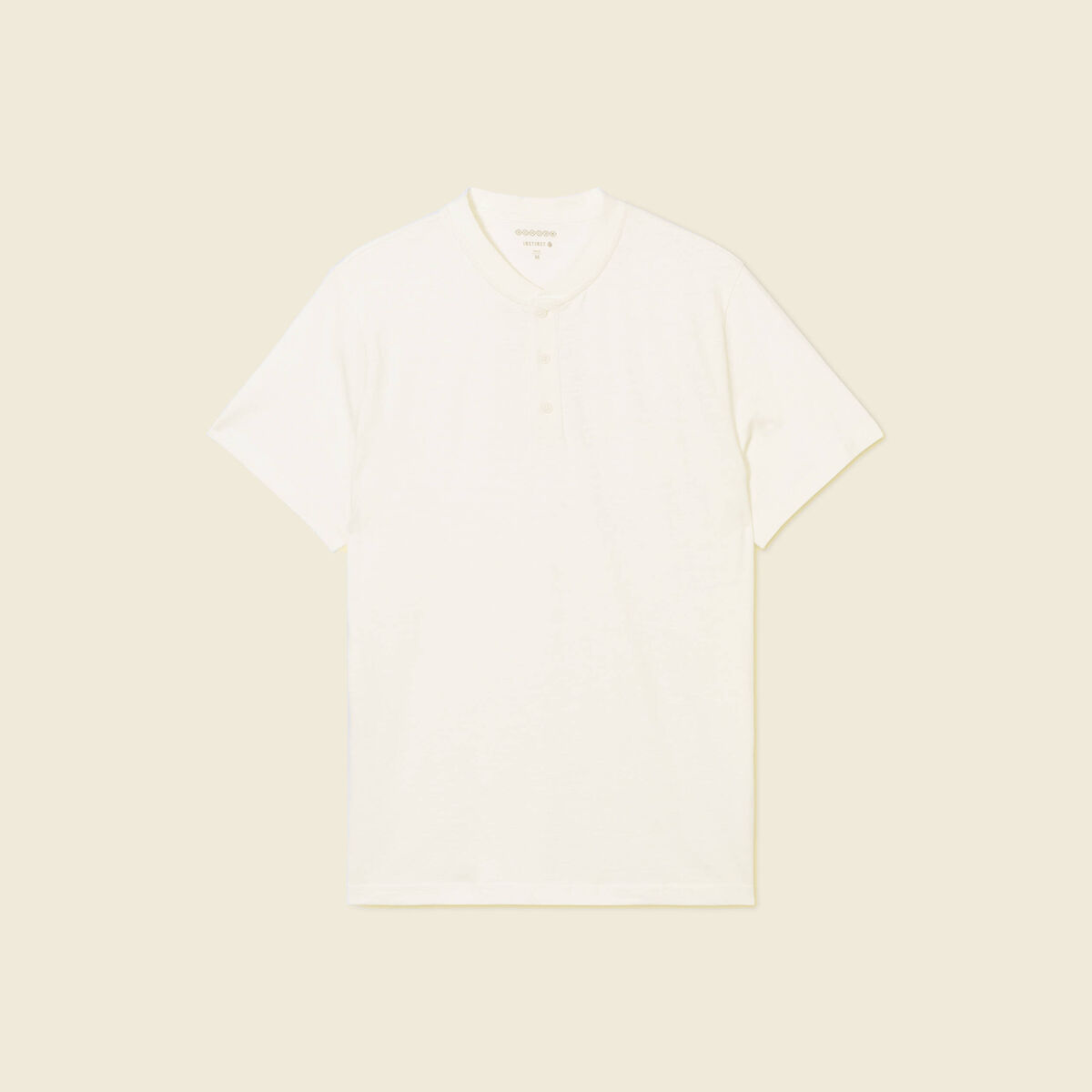 T-shirt en coton manches courtes ecru homme