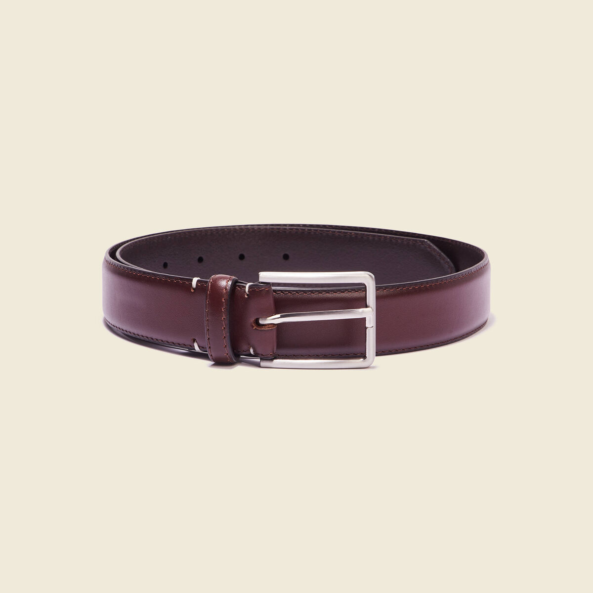 Ceinture en cuir marron cognac homme