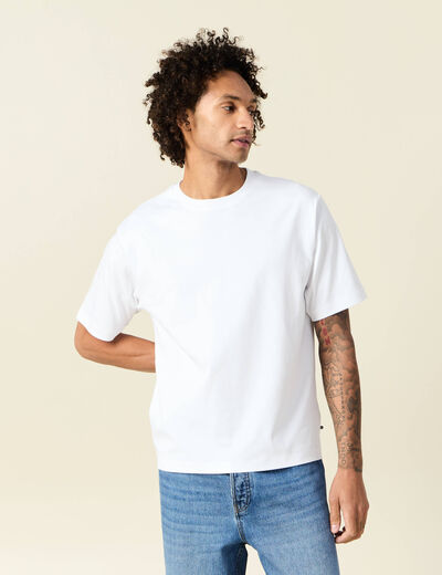 T-shirt manches courtes blanc homme