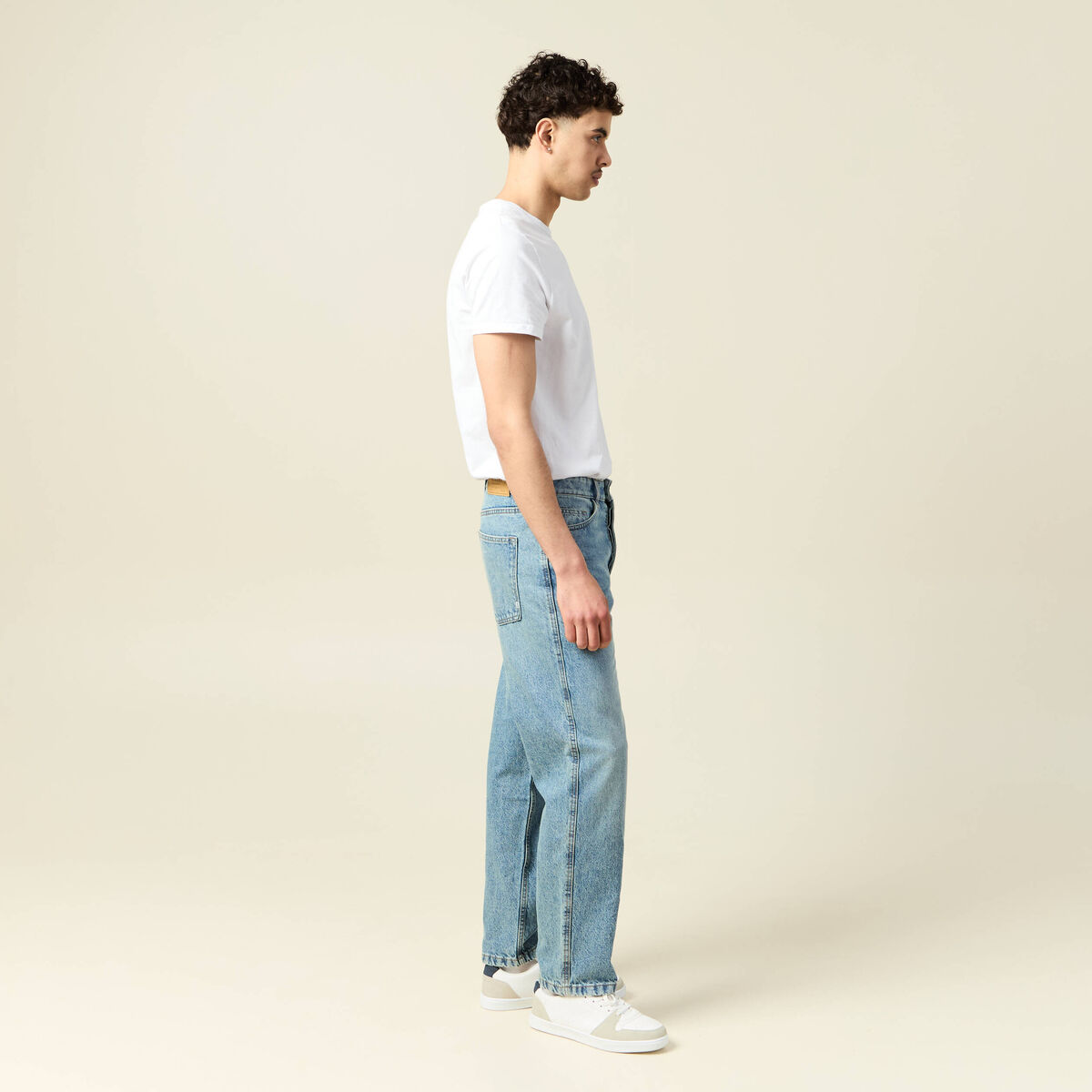Jeans large relaxed denim dirty homme