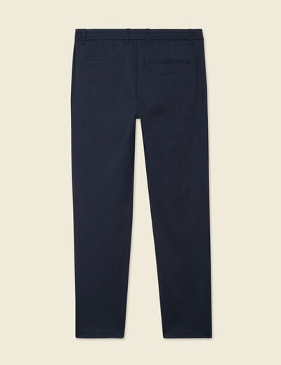 Pantalon chino stretch bleu marine homme