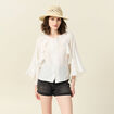 Chemise manches longues ecru femme