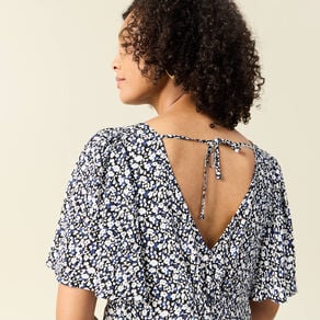 robe evasee manches courtes bleu femme Robe évasée manches courtes bleu femme