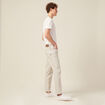 Jeans tapered 5 poches beige homme