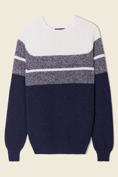 Pull manches longues ecru homme