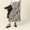 Jupe fluide taille standard blanc femme