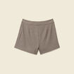 Jupe-short fluide avec doublure noir femme