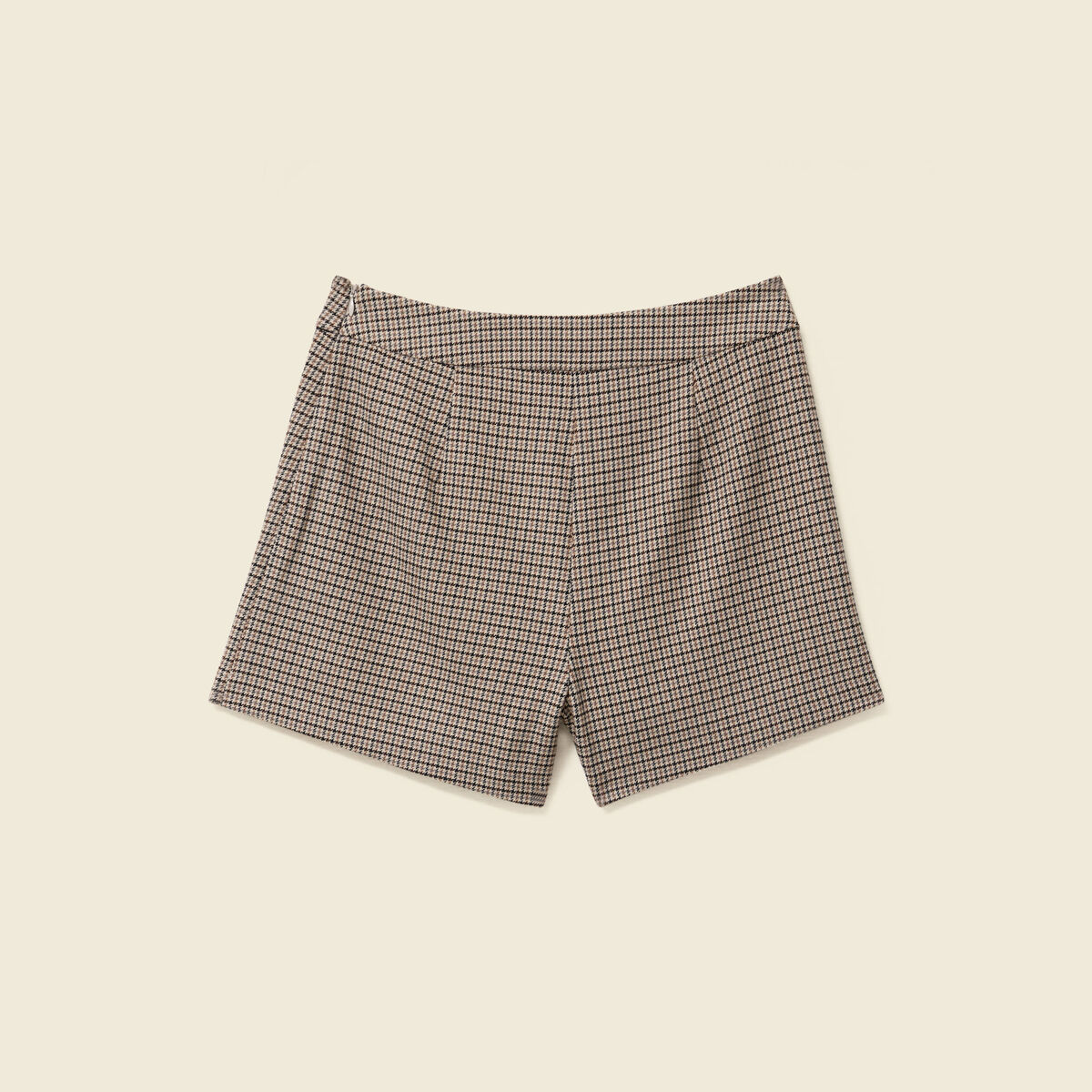 Jupe-short fluide avec doublure noir femme