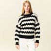 Pull manches longues noir femme