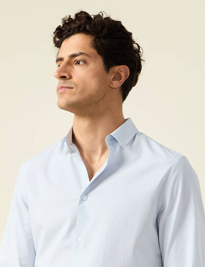 Chemise manches longues bleu ciel homme