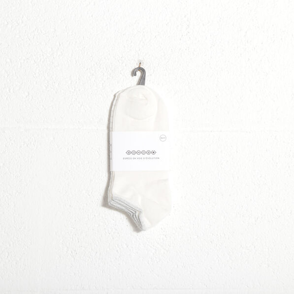 Lot 3 paires chaussettes ecru femme