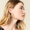 Boucles d'oreilles créoles couleur or femme