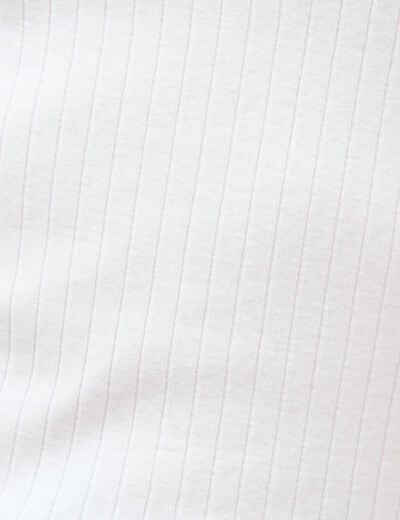 Polo manches courtes blanc femme