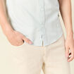 Chemise manches courtes vert olive homme