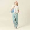 Pantalon loose taille haute vert pastel femme