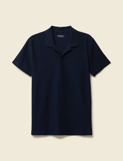 Polo manches courtes bleu marine homme