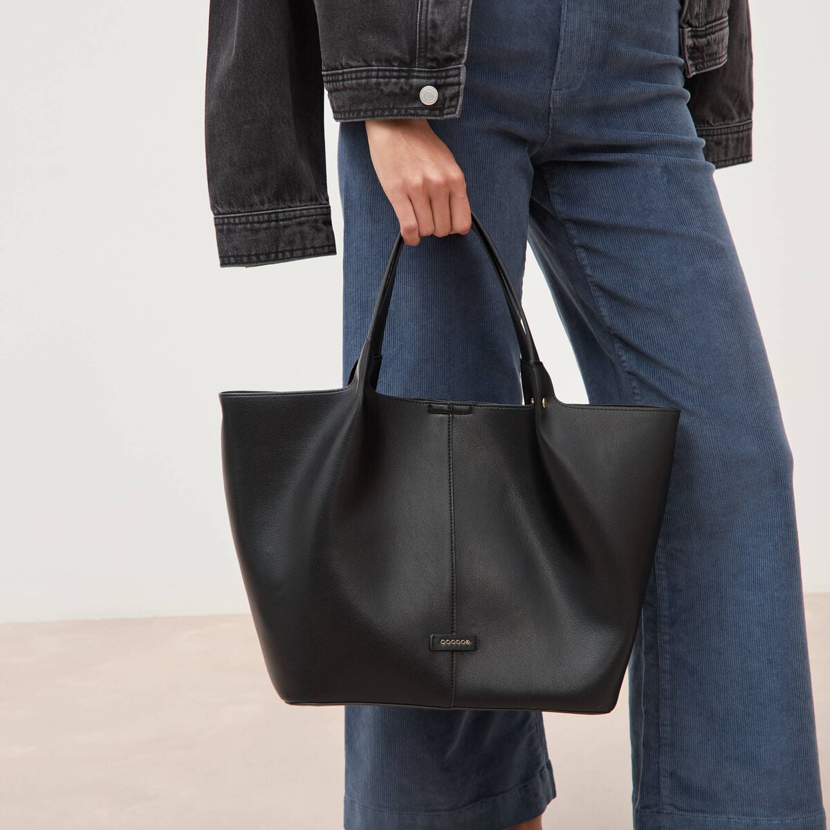 Sac cabas noir femme