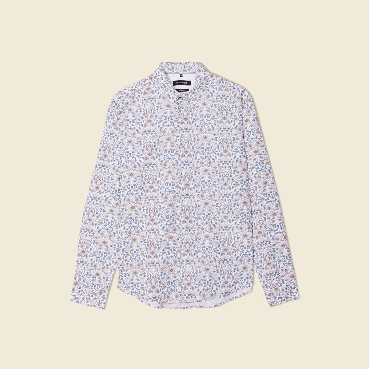 Chemise à manches longues blanc homme