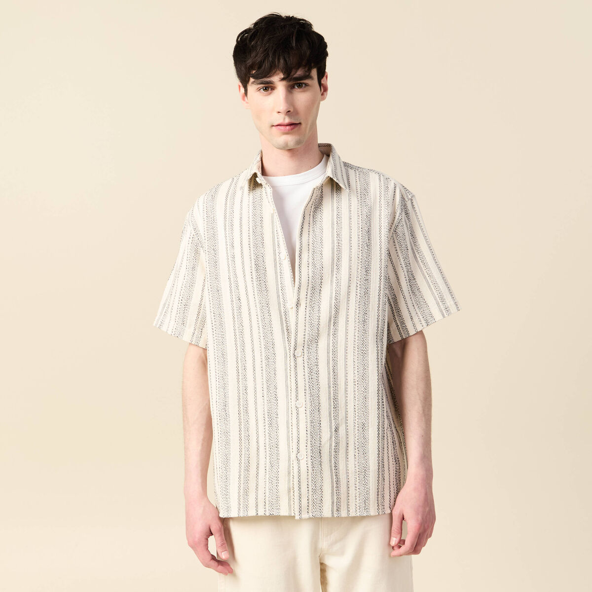 Chemise éco-responsable ecru homme