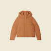 Doudoune à capuche marron clair femme