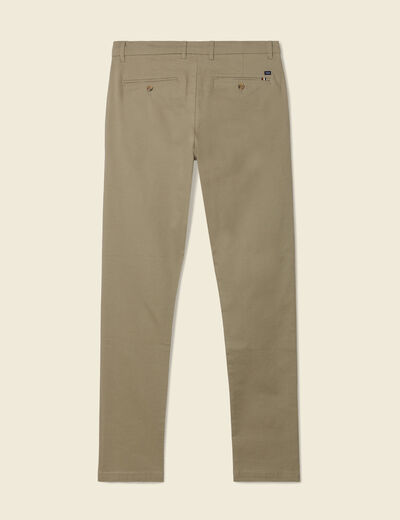 Pantalon slim Instinct chino vert kaki homme