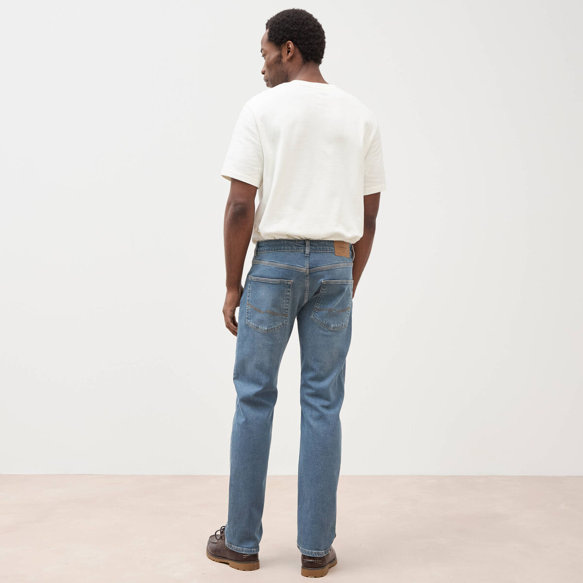 Jeans straight longueur 32 denim double stone homme