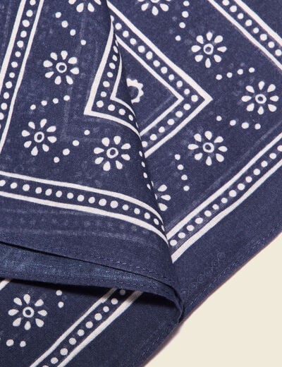 Foulard bleu marine homme