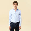 Chemise cintr&eacute;e manches longues bleu ciel homme
