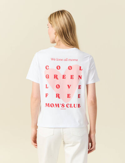 T-shirt manches courtes blanc femme
