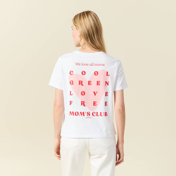 T-shirt manches courtes blanc femme