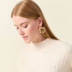 Pull manches longues cropped creme femme
