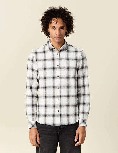Chemise manches longues bleu marine homme