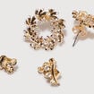 Lot de 3 paires de boucles d'oreilles couleur or femme