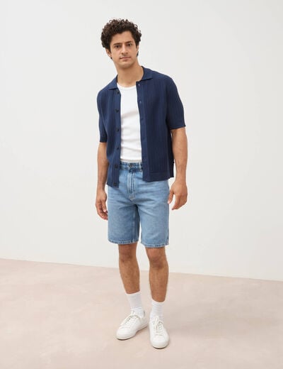 Bermuda en jeans denim stone homme