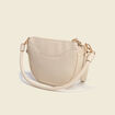 Sac demi-lune &agrave; bandouli&egrave;re ivoire femme