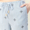 Pantalon droit 7/8ème bleu ciel femme
