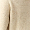 Pull col rond manches longues beige femme