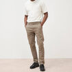 Pantalon chino slim sable homme