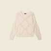 Pull manches longues ecru femme