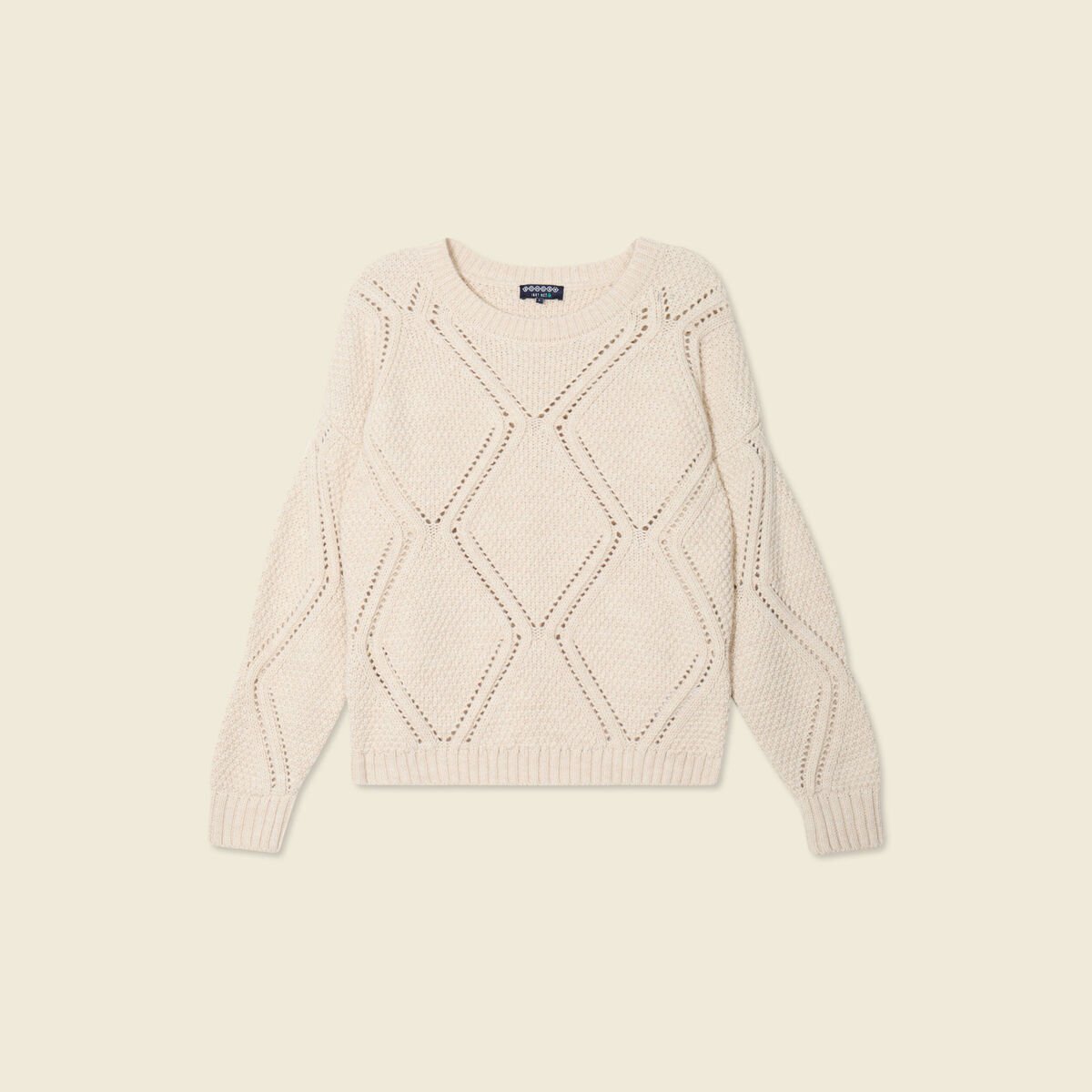 Pull manches longues ecru femme