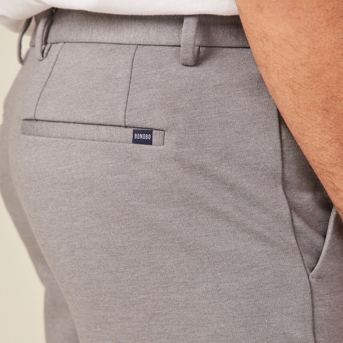 Pantalon chino slim gris homme