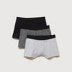 Lot de 3 boxers gris clair homme