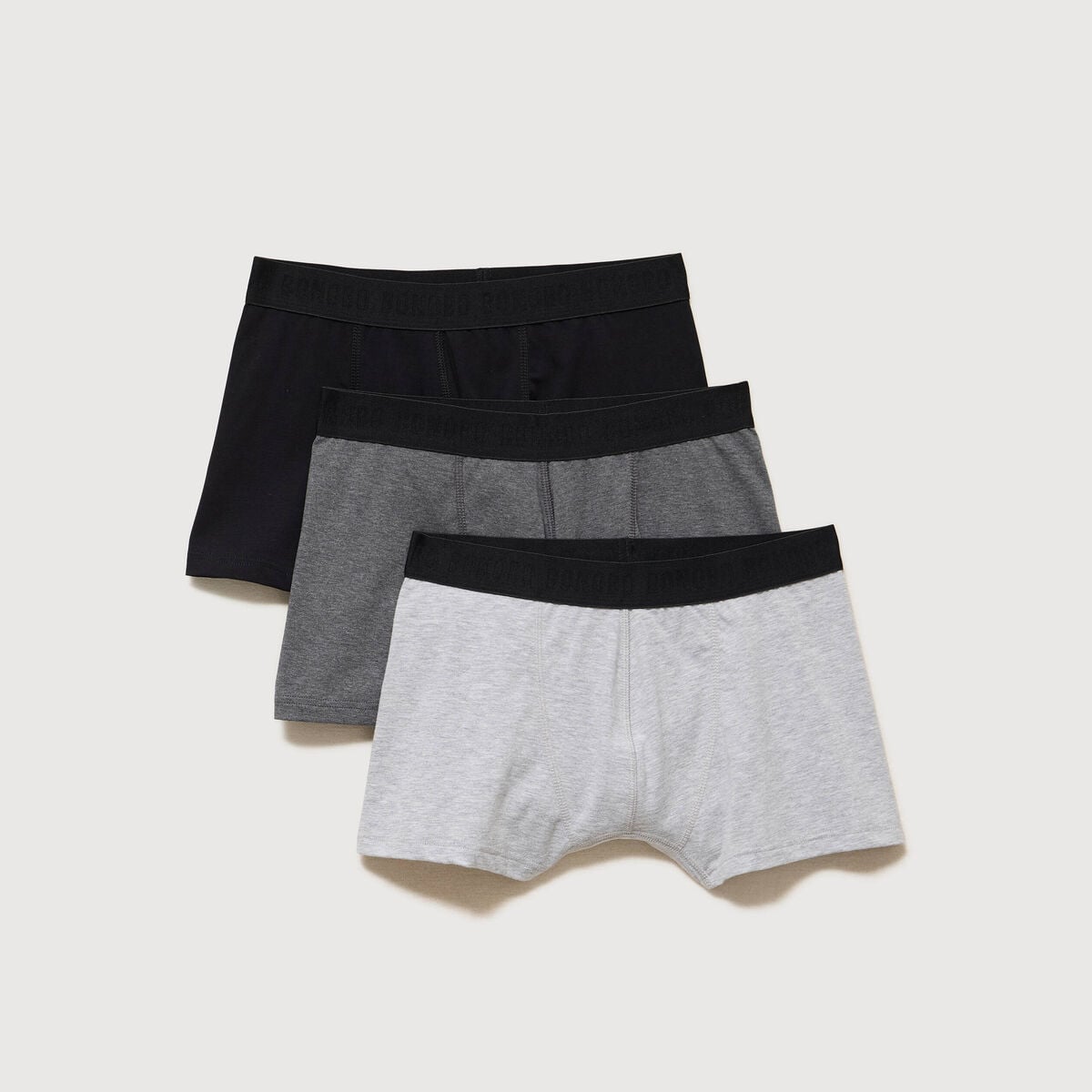 Lot de 3 boxers gris clair homme