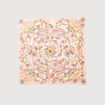 Foulard en coton effet satin&eacute;e orange femme