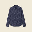 Chemise à manches longues bleu marine homme