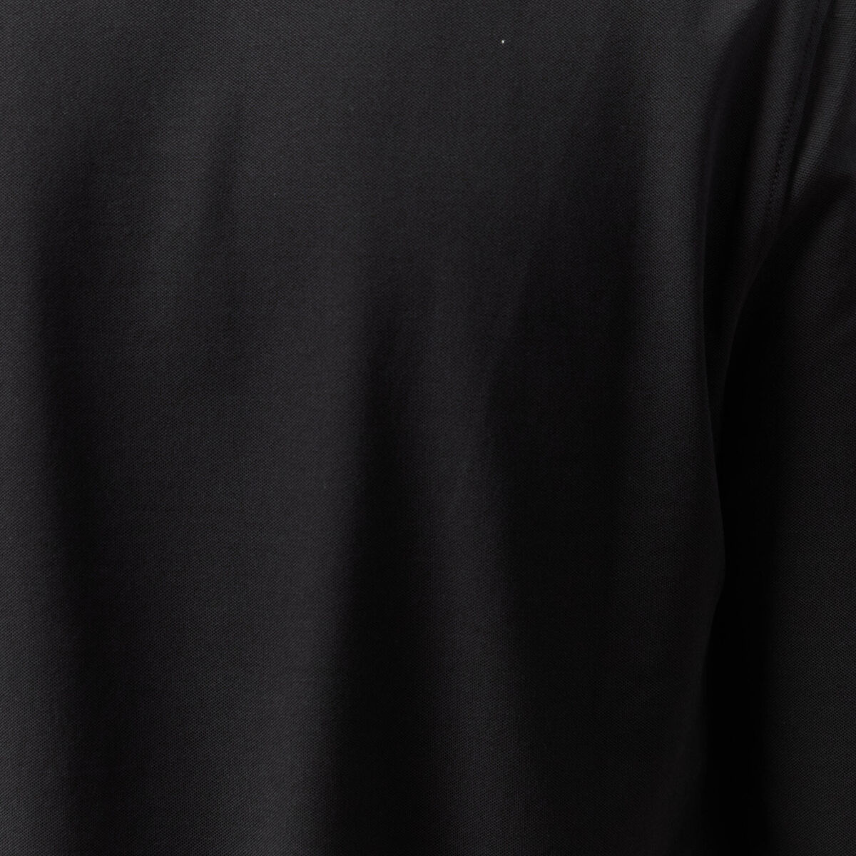 Polo cintr&eacute; manches longues noir homme