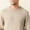 Pull manches longues beige homme