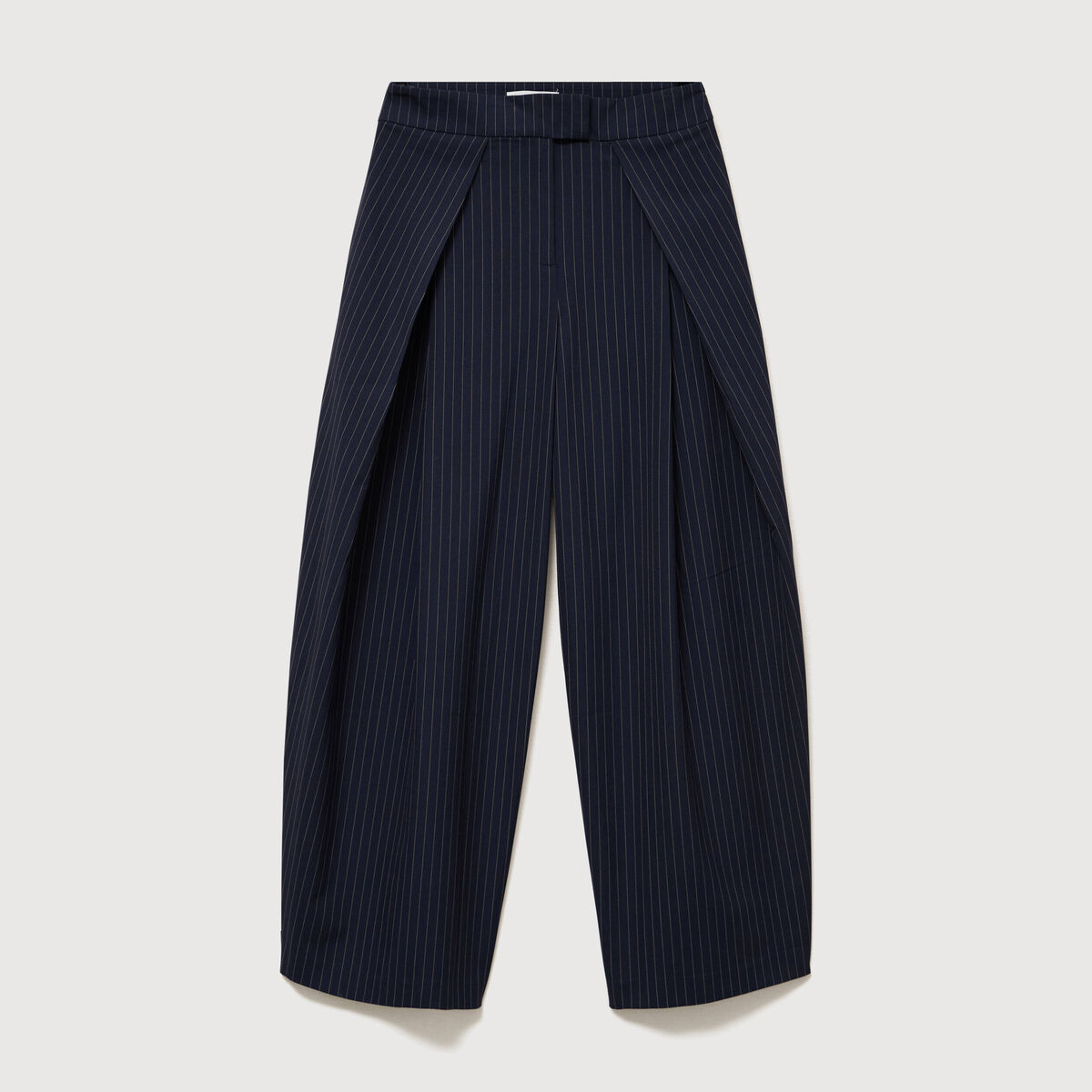 Pantalon ample taille standard bleu marine femme