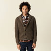 Gilet manches longues marron homme