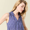 Blouse sans manches bleu marine femme